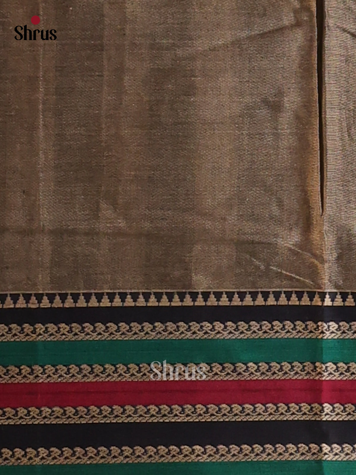 Grey & Black - Narayanpet Cotton Saree - Shop on Shrus.com