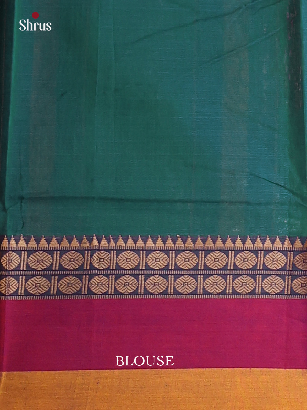 Peacock Green & Yellow- Narayanpet Cotton Saree - Shop on Shrus.com