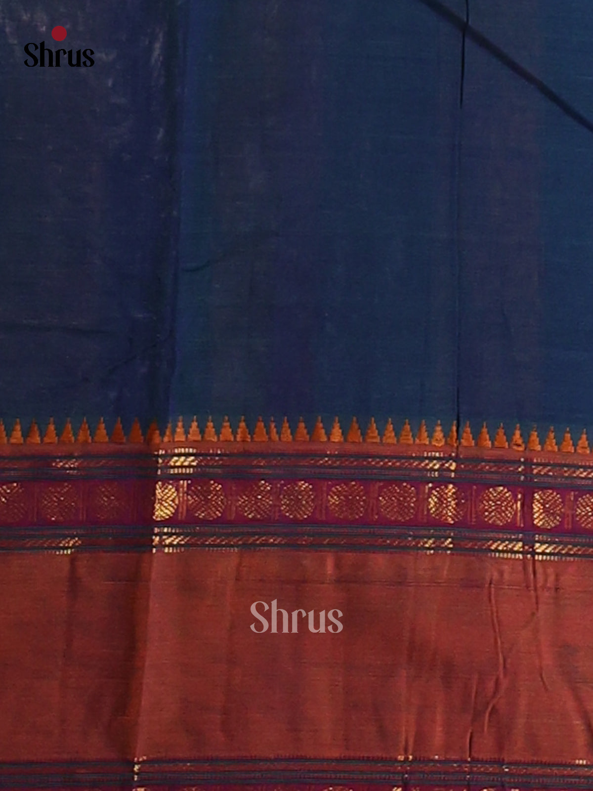 Blue & Green - Narayanpet Cotton Saree - Shop on Shrus.com