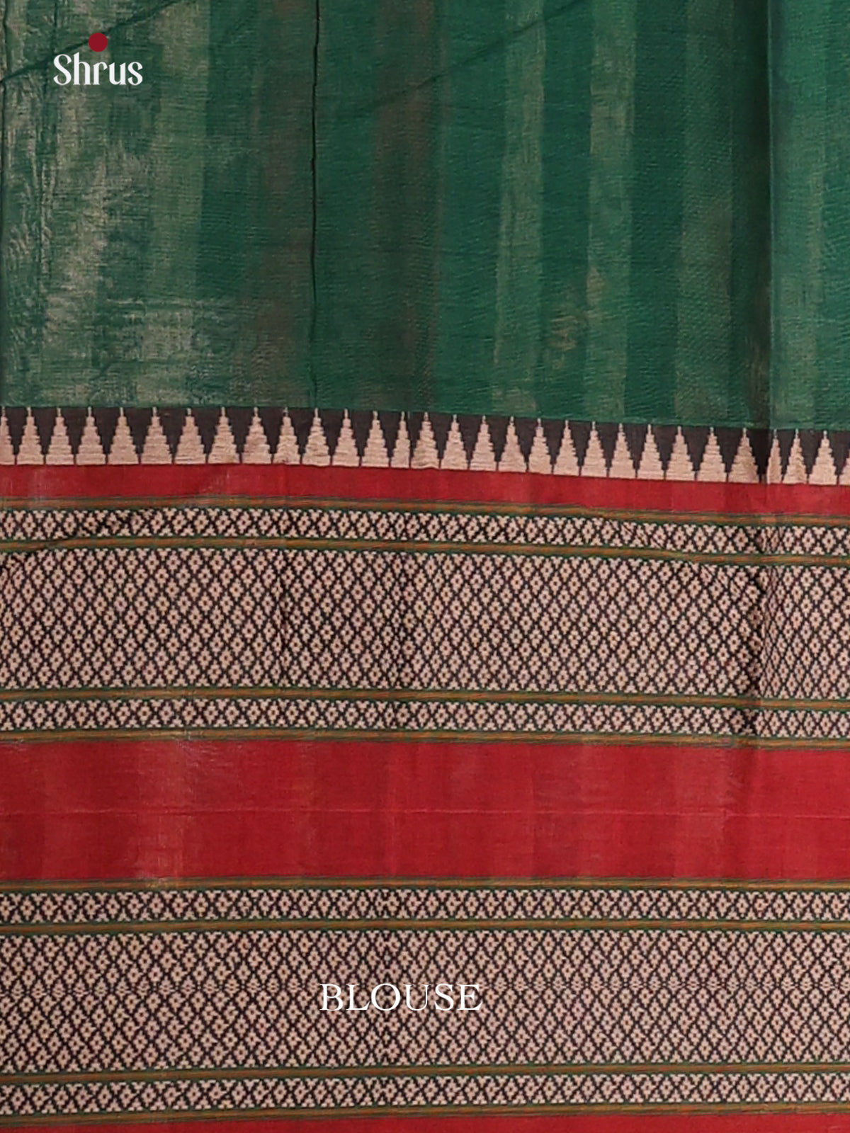 Green & Red - Narayanpet Cotton Saree - Shop on Shrus.com