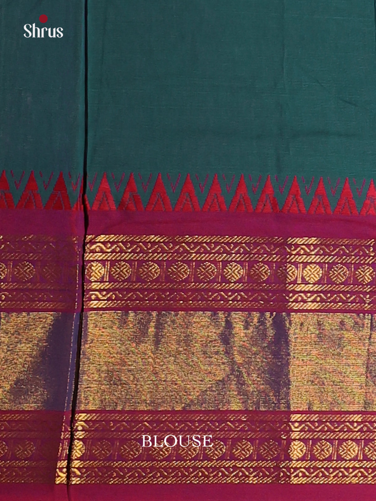 Green & Maroon - Narayanpet Cotton Saree - Shop on Shrus.com