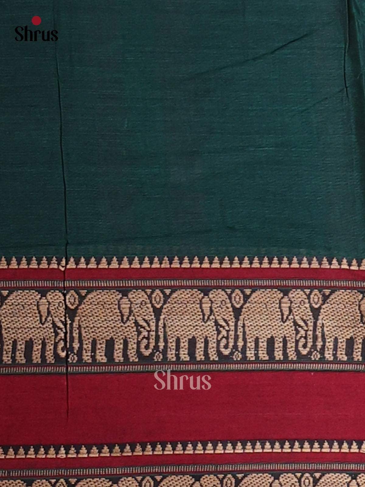 Green & maroon - Narayanpet Cotton Saree - Shop on Shrus.com