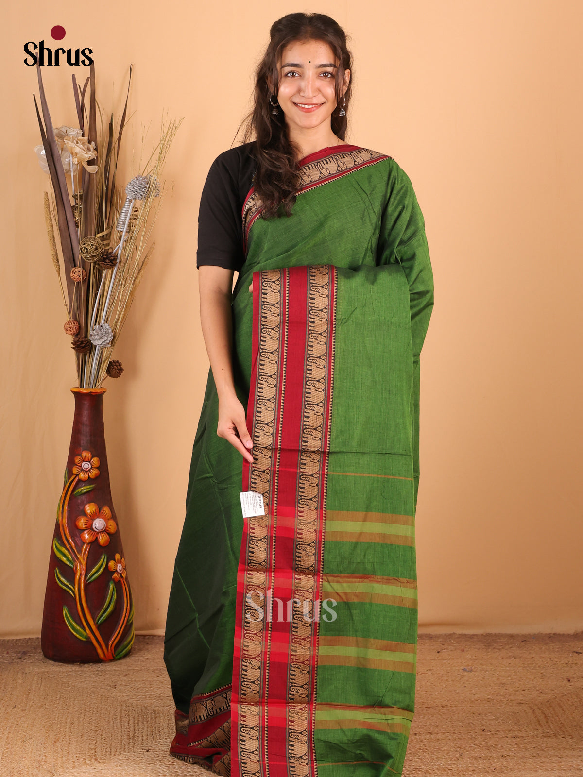 DCS11463 - Narayanpet Cotton Saree - Shop on Shrus.com