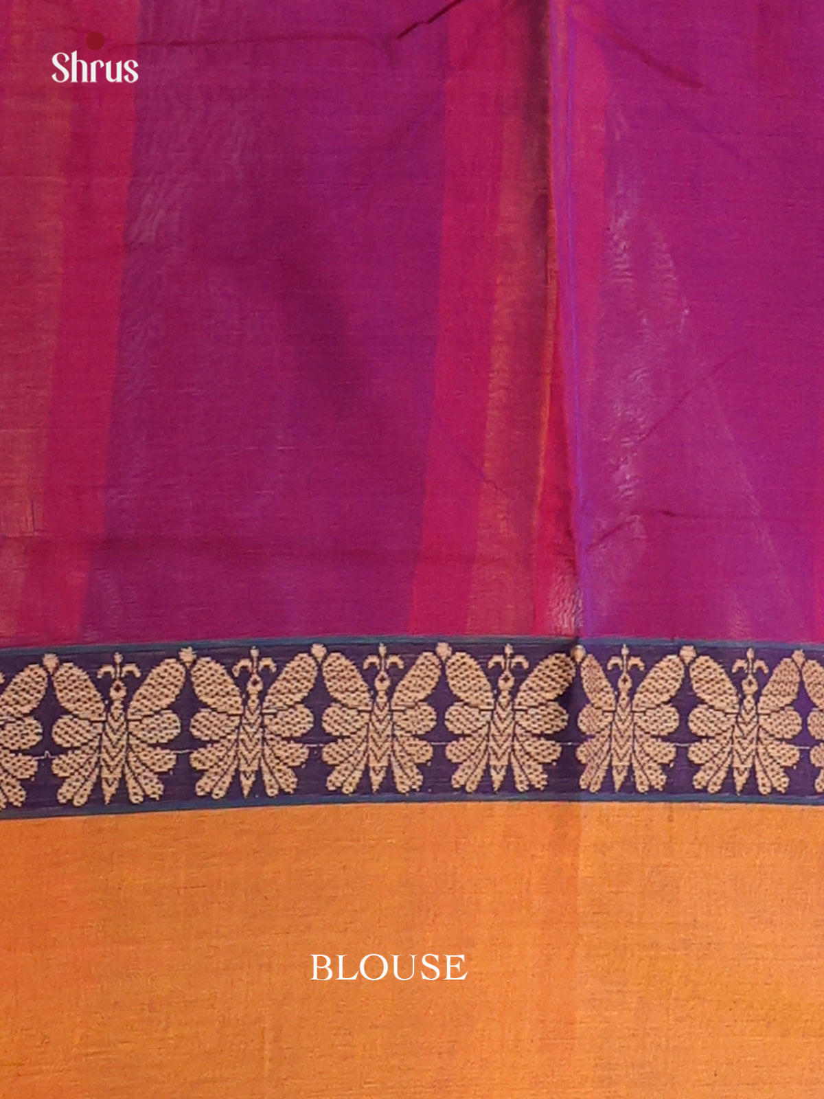 Purple & Mustard - Narayanpet Cotton Saree - Shop on Shrus.com