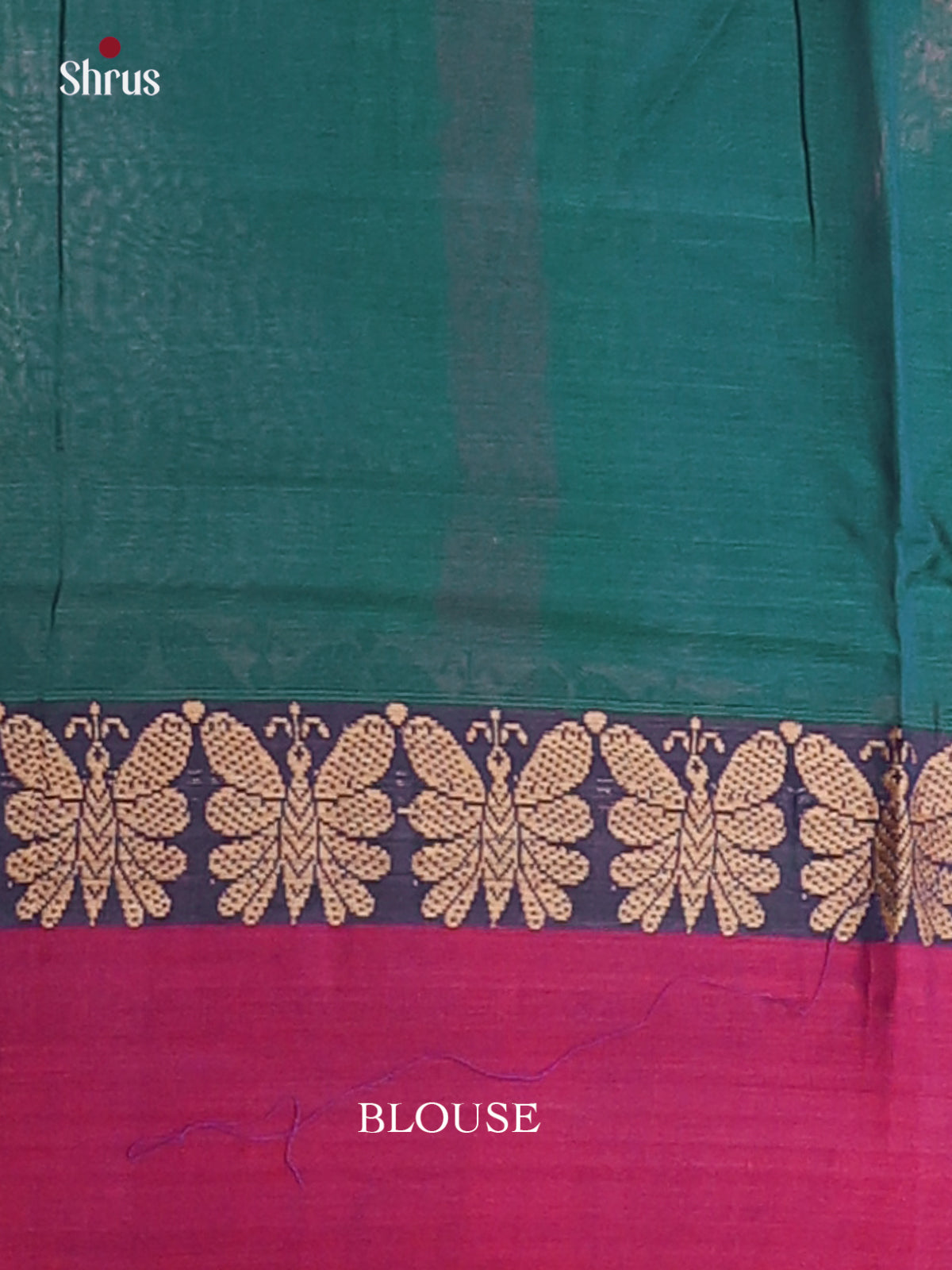 Green & Majenta - Narayanpet Cotton Saree - Shop on Shrus.com