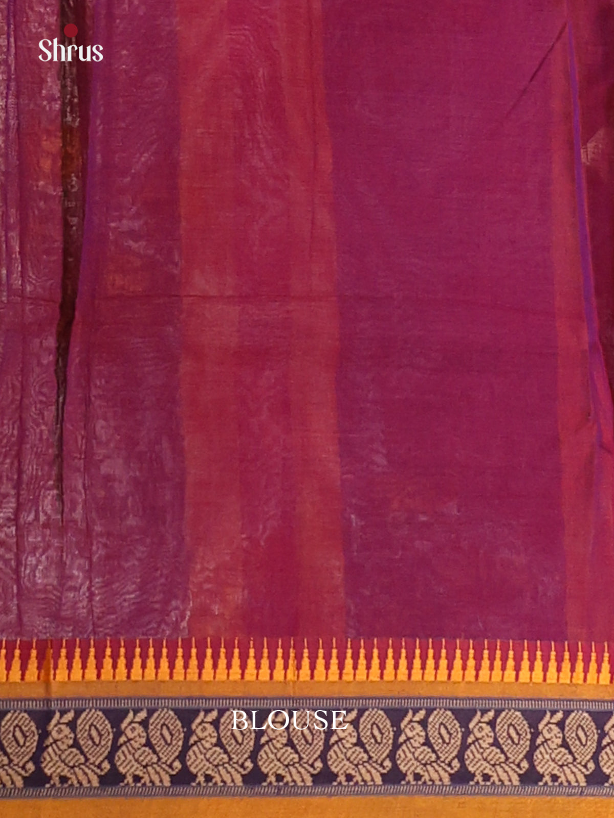 Maroon & Mustard - Narayanpet Cotton Saree - Shop on Shrus.com
