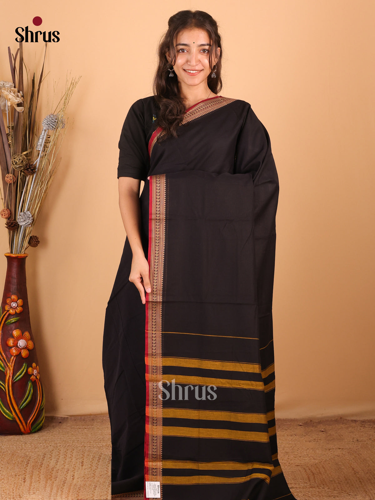 DCS11493 - Narayanpet Cotton Saree - Shop on Shrus.com