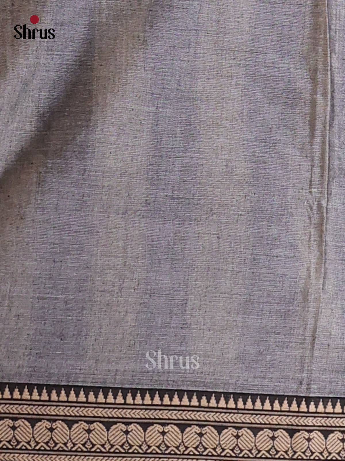 Grey & Black - Narayanpet Cotton Saree - Shop on Shrus.com