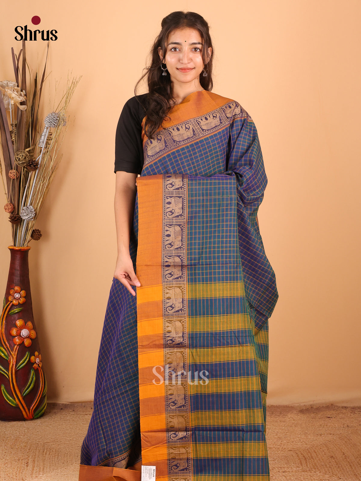 DCS11506 - Narayanpet Cotton Saree - Shop on Shrus.com