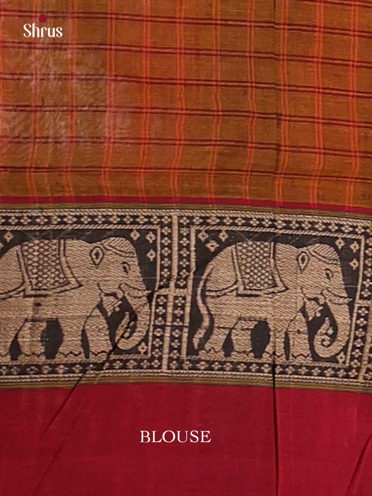 Dark Mustard & Maroon - Narayanpet Cotton Saree - Shop on Shrus.com