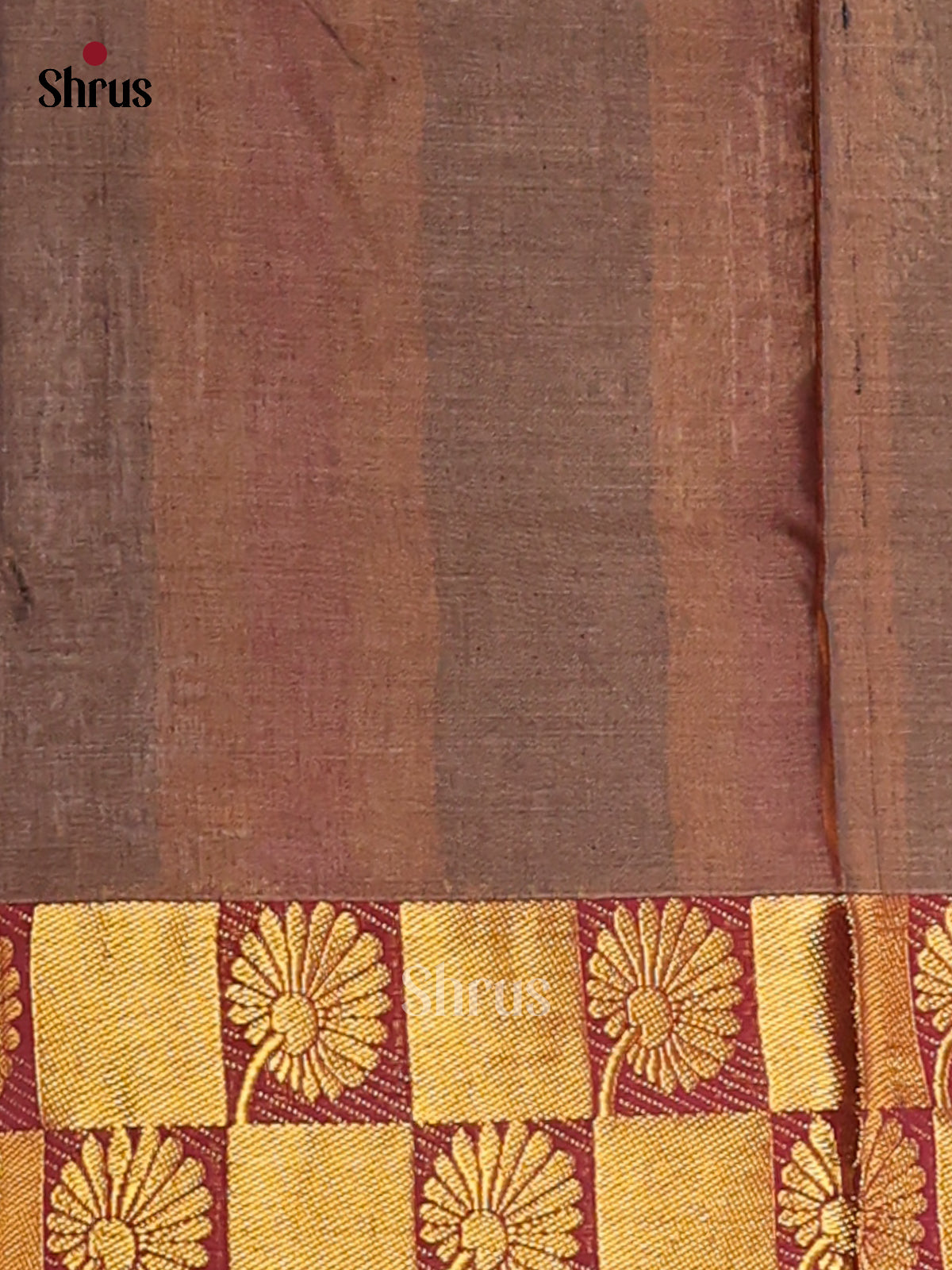 Grey & Maroon- Narayanpet Cotton Saree - Shop on Shrus.com