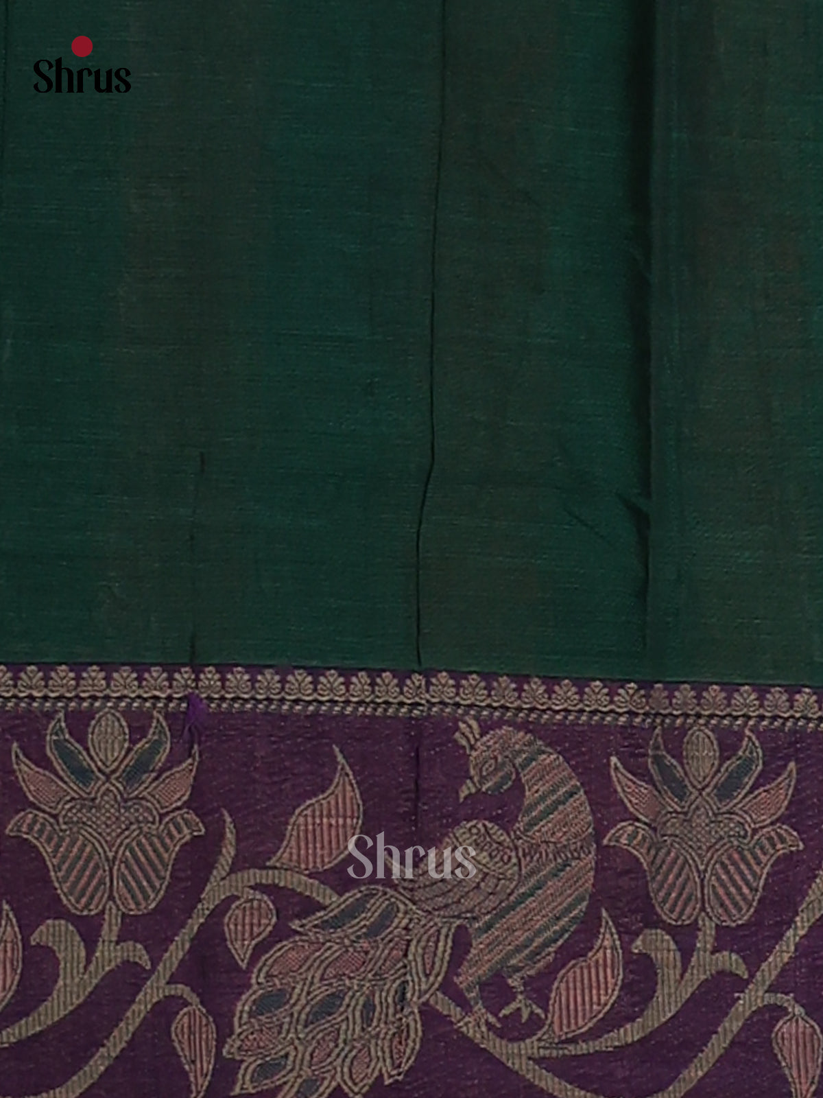 Green & Violet - Narayanpet Cotton Saree - Shop on Shrus.com