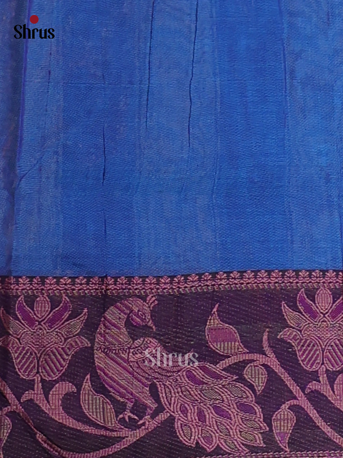 Blue & Violet - Narayanpet Cotton Saree - Shop on Shrus.com