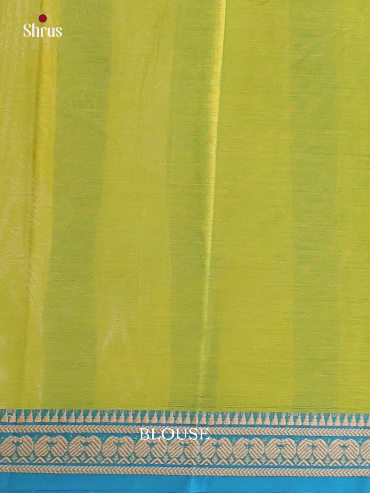 Lime Green & Blue - Narayanpet Cotton Saree - Shop on Shrus.com