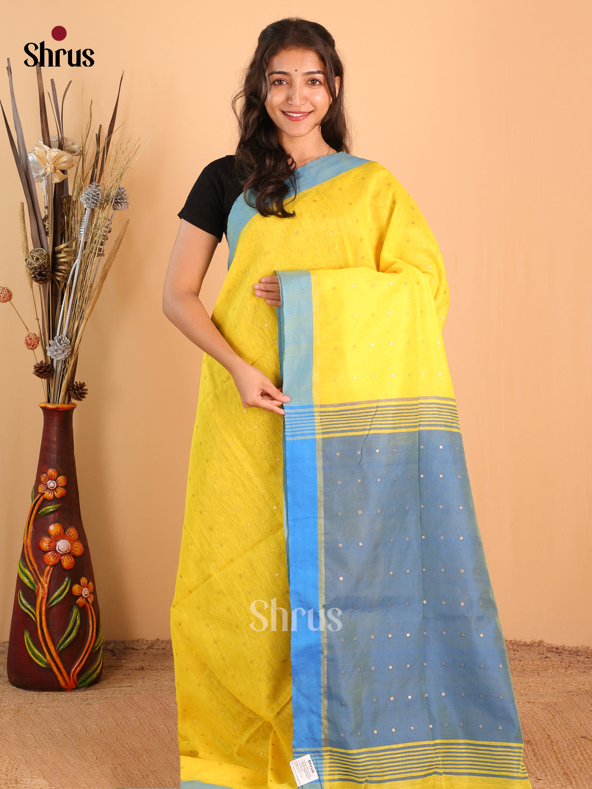 DCS12002 - Bengal cotton Saree - Shop on Shrus.com