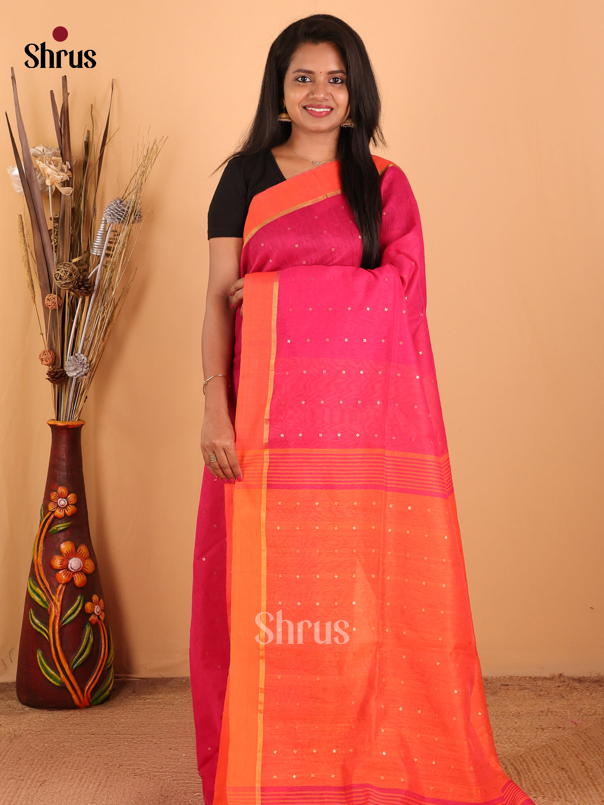 DCS12003 - Bengal Cotton Saree - Shop on Shrus.com