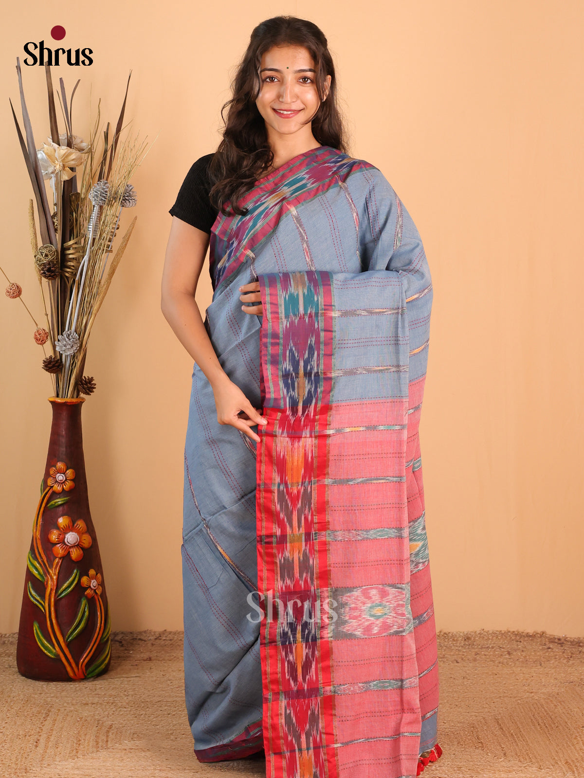 DCS12022 - Bengal cotton Saree - Shop on Shrus.com