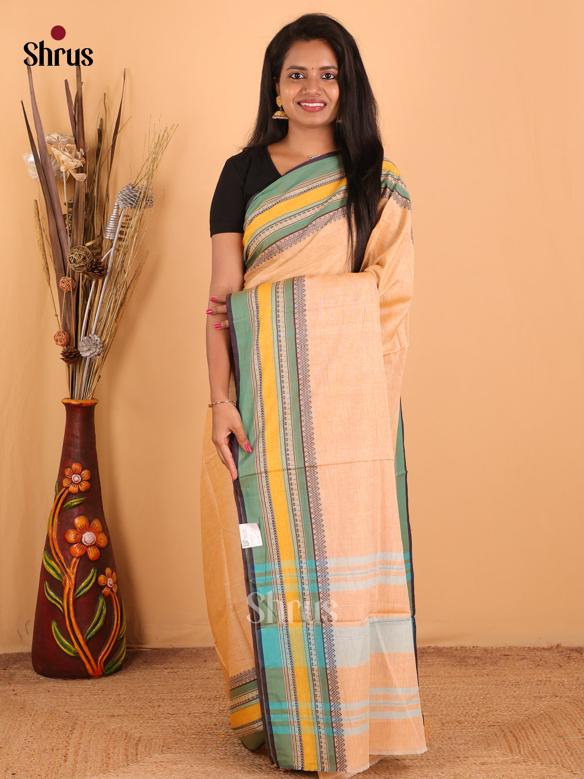 DCS12032 - Bengal Cotton Saree - Shop on Shrus.com