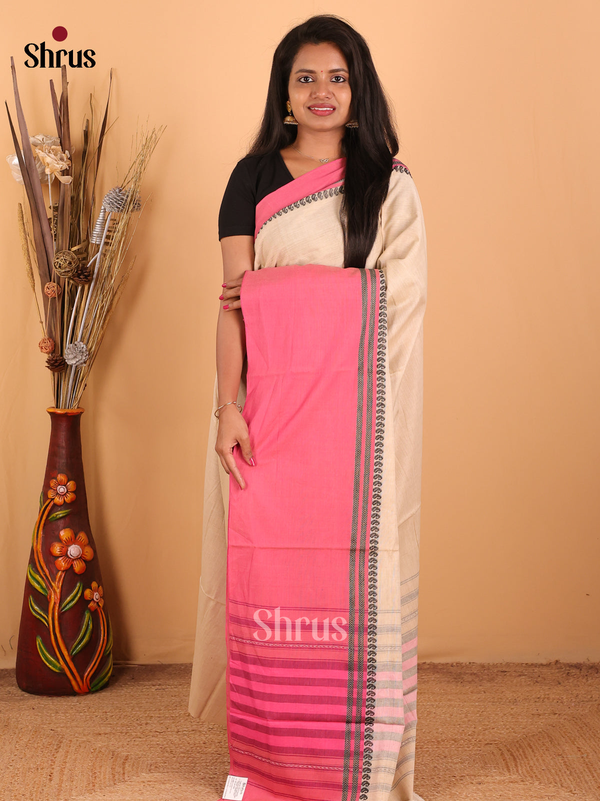DCS12037 - Bengal Cotton Saree - Shop on Shrus.com