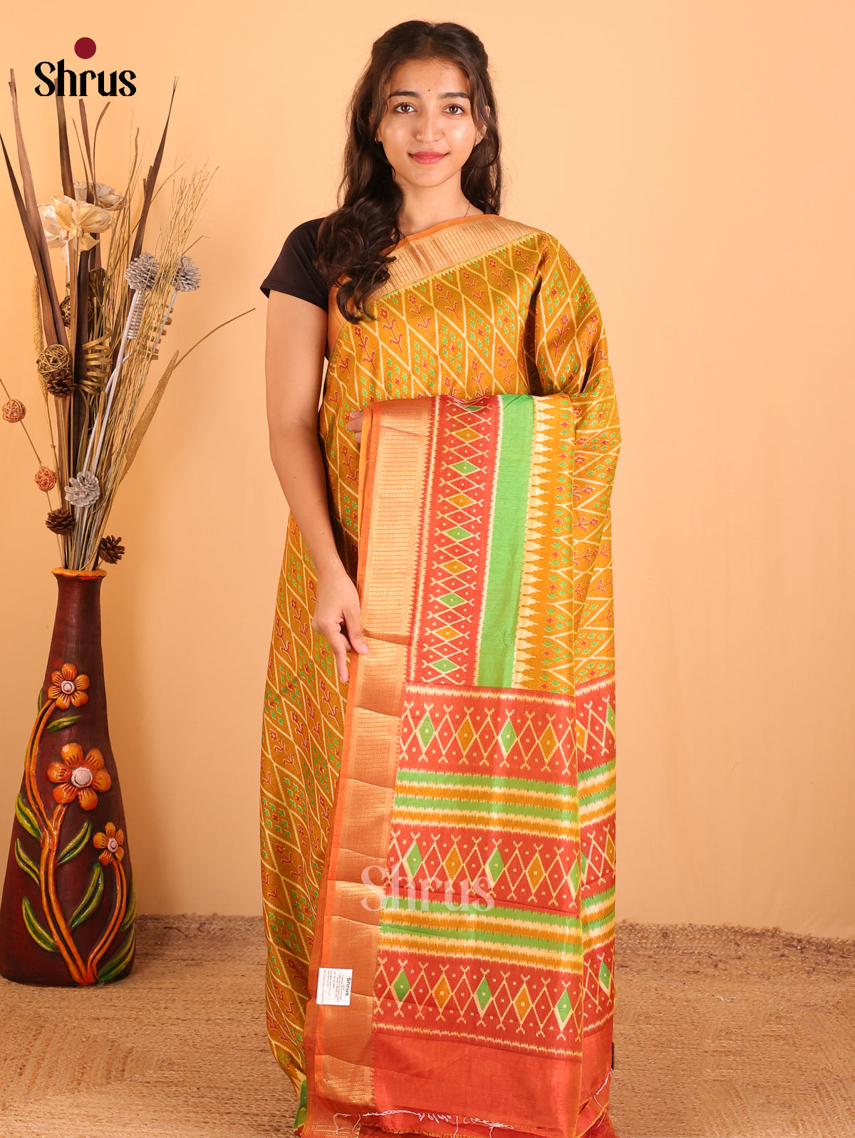 DCS18012 - Semi Patola Saree - Shop on Shrus.com