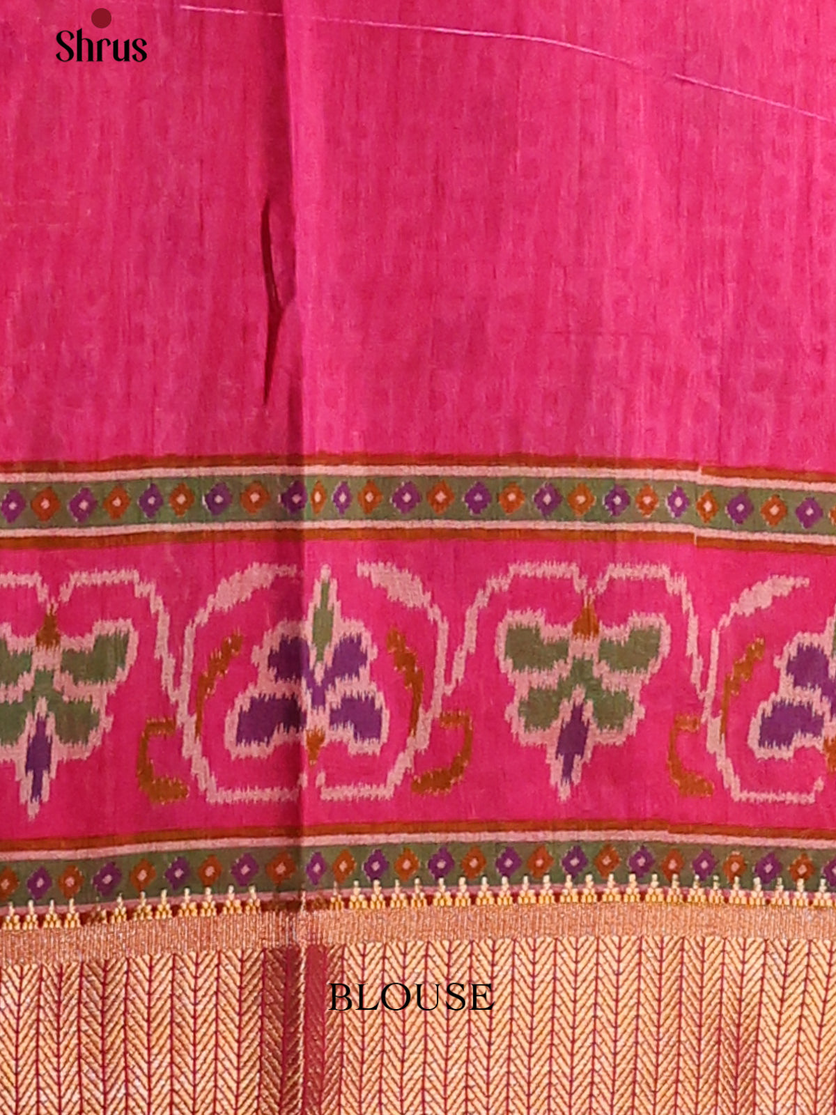 Purple & Pink - Semi Patola Saree - Shop on Shrus.com