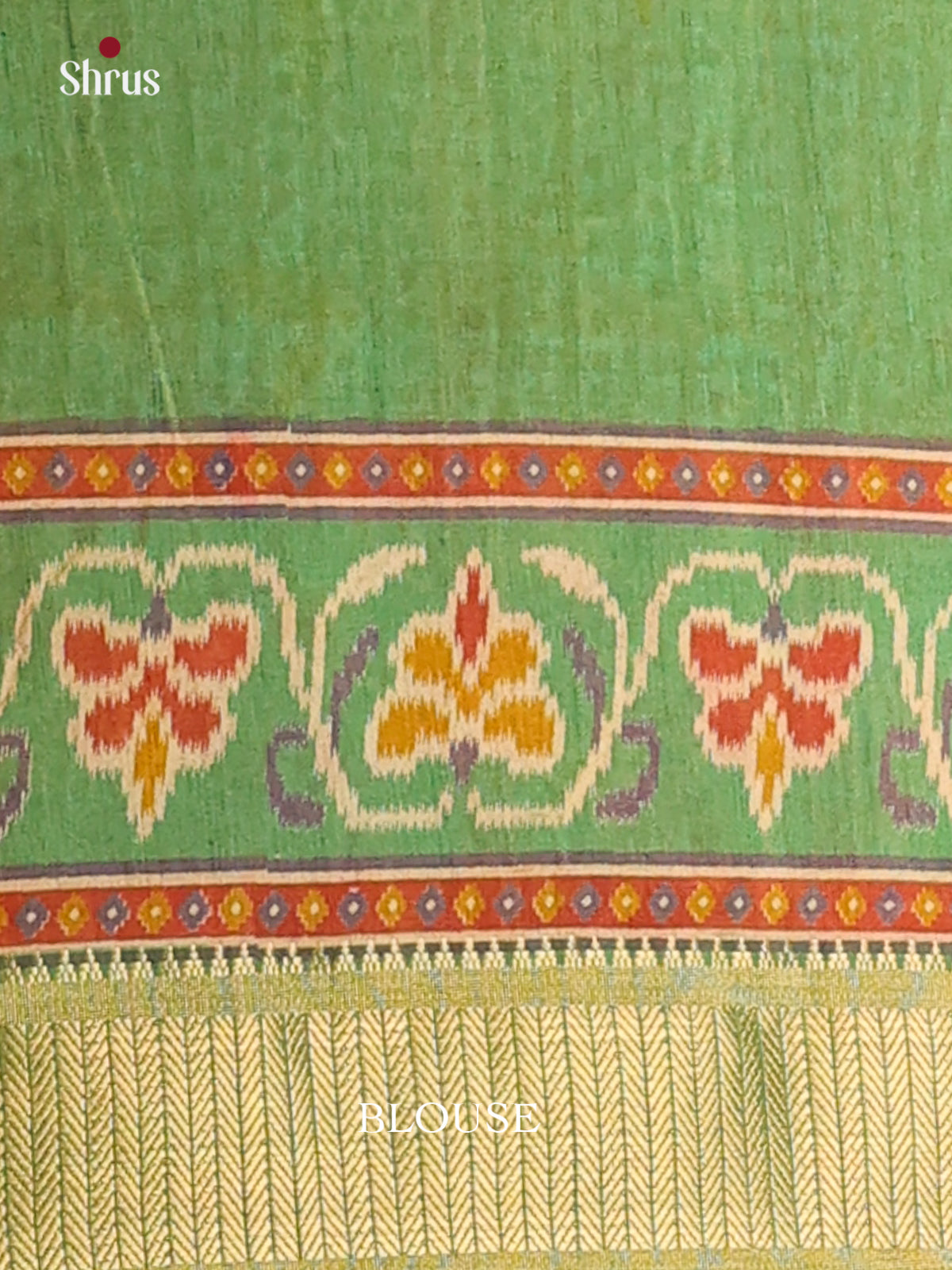 Mustard & Green - Semi Patola Saree - Shop on Shrus.com