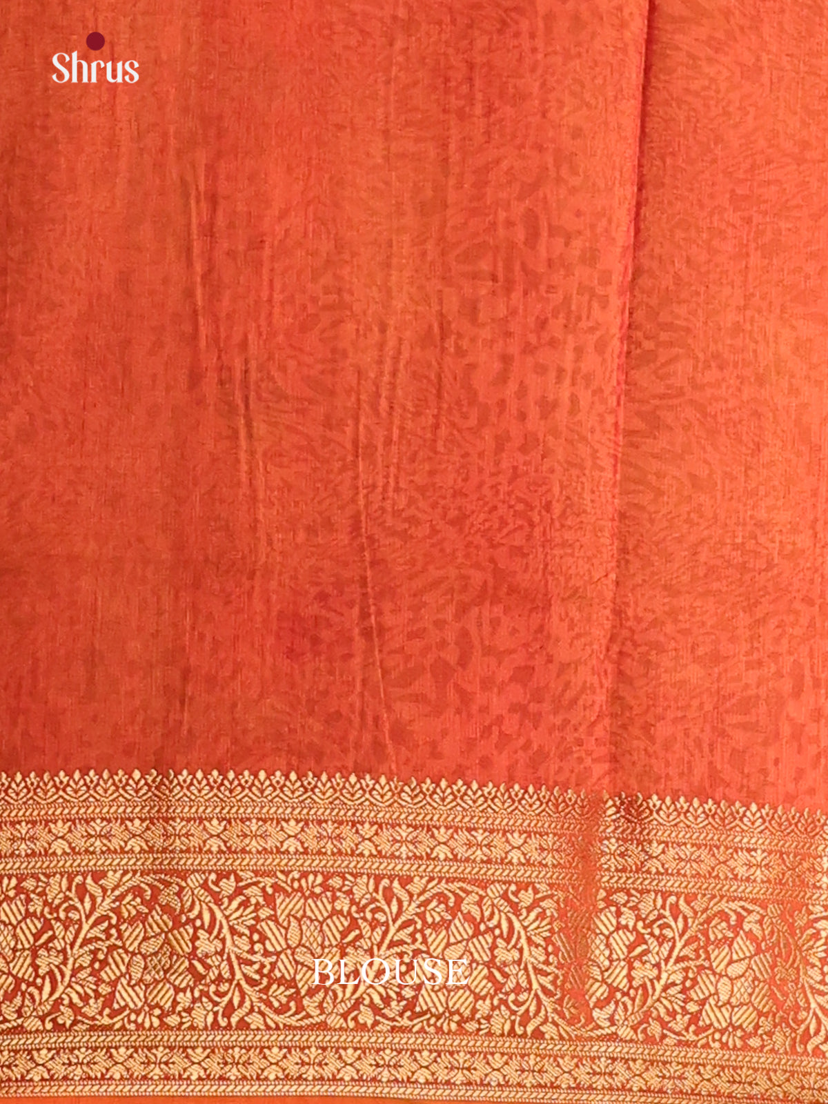 Orange & Brick - Semi Patola Saree - Shop on Shrus.com