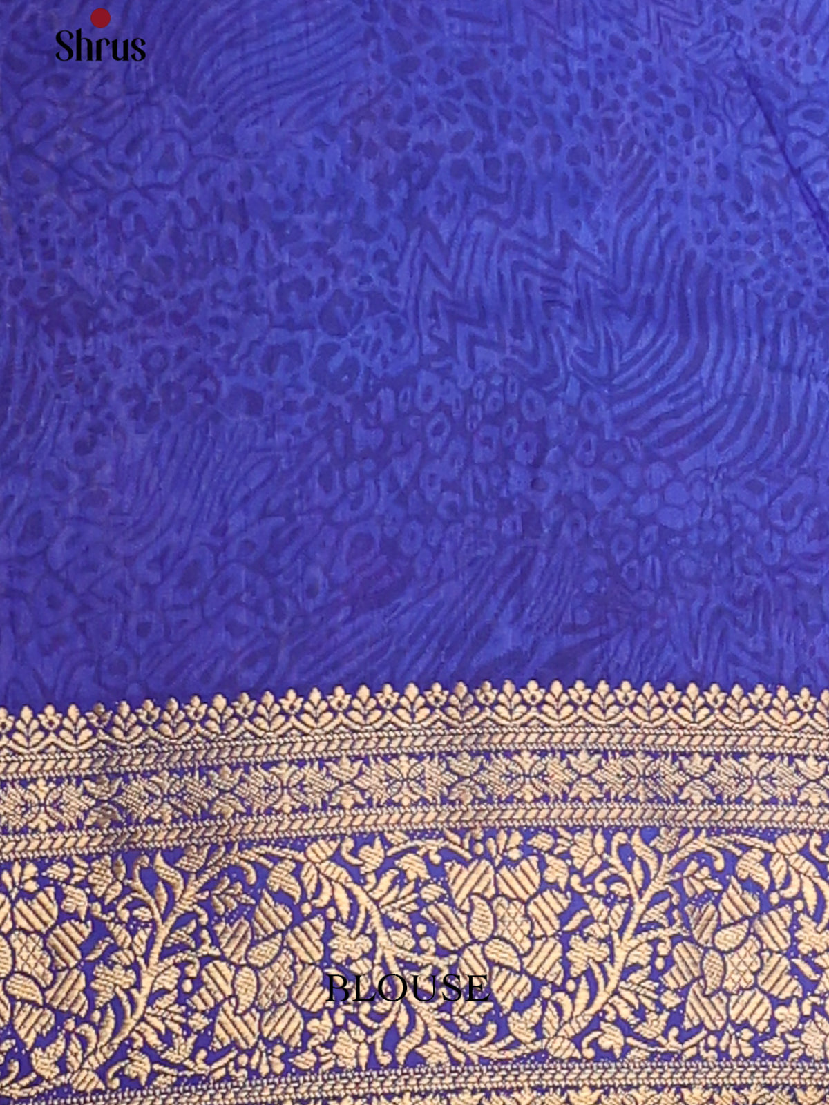 Blue- Semi Patola Saree - Shop on Shrus.com