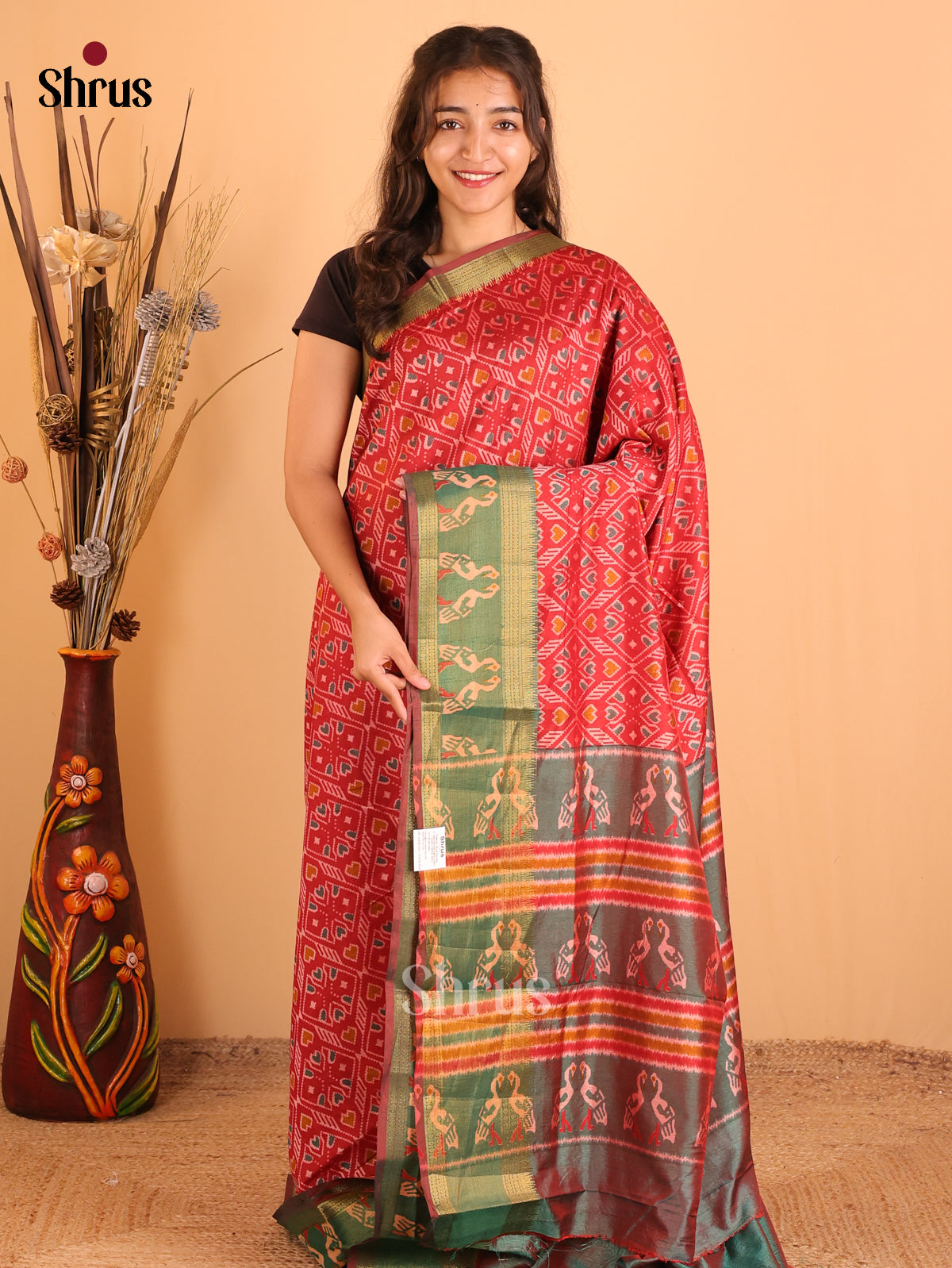DCS18113 - Semi Patola Saree - Shop on Shrus.com