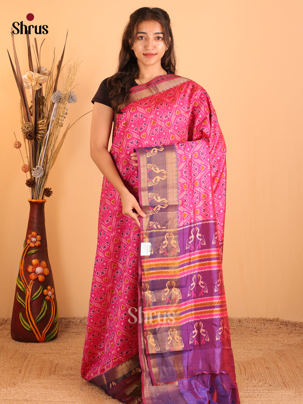 DCS18116 - Semi Patola Saree - Shop on Shrus.com