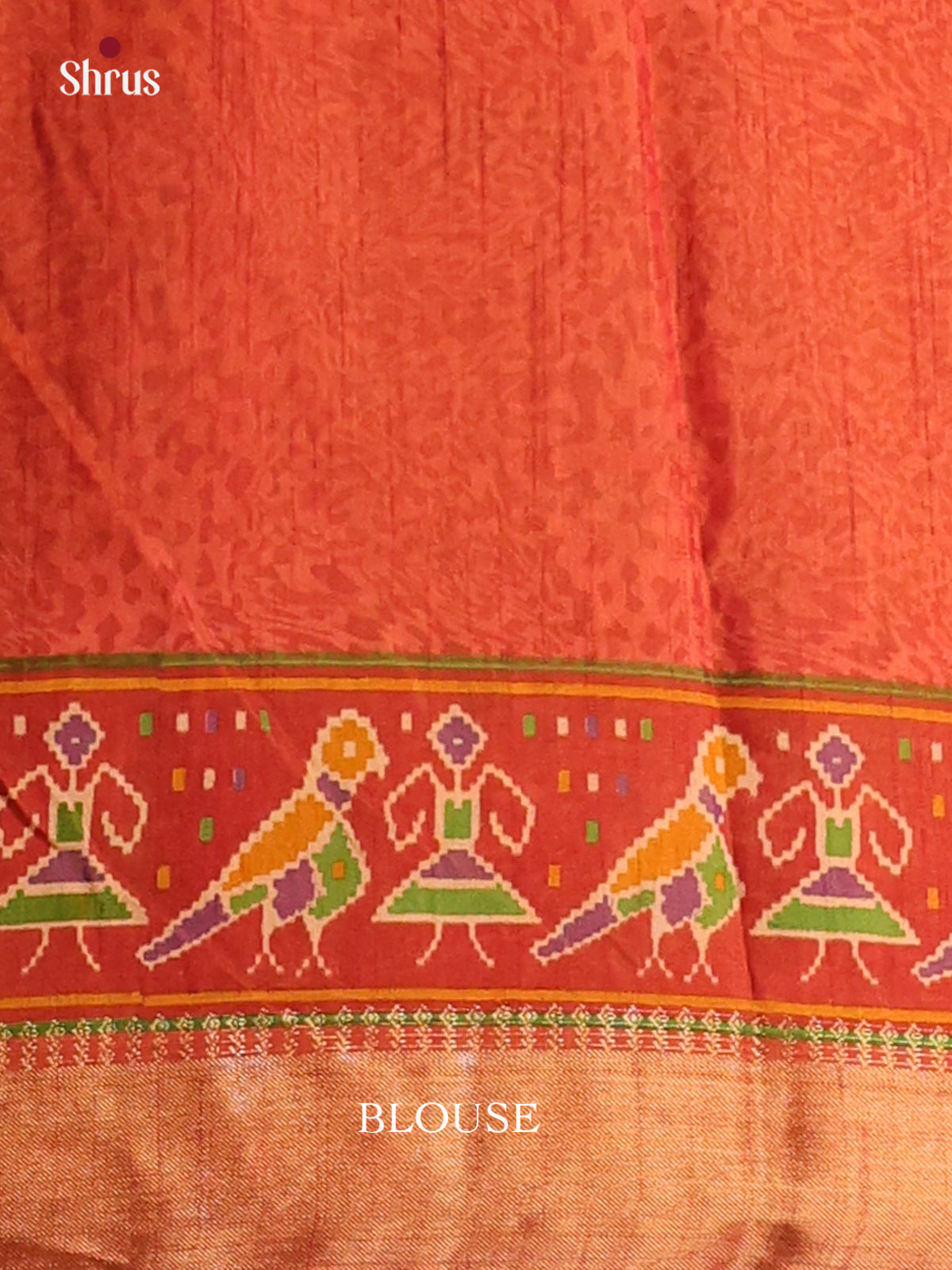 Mustard & Brick - Semi Patola Saree - Shop on Shrus.com