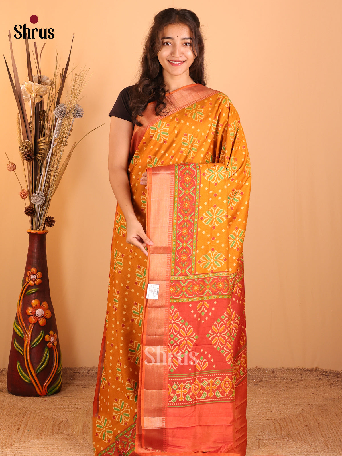 DCS18156 - Semi Patola Saree - Shop on Shrus.com