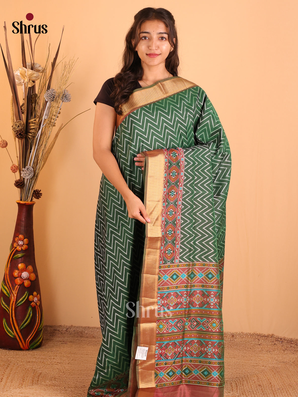 DCS18209 - Semi Patola Saree - Shop on Shrus.com