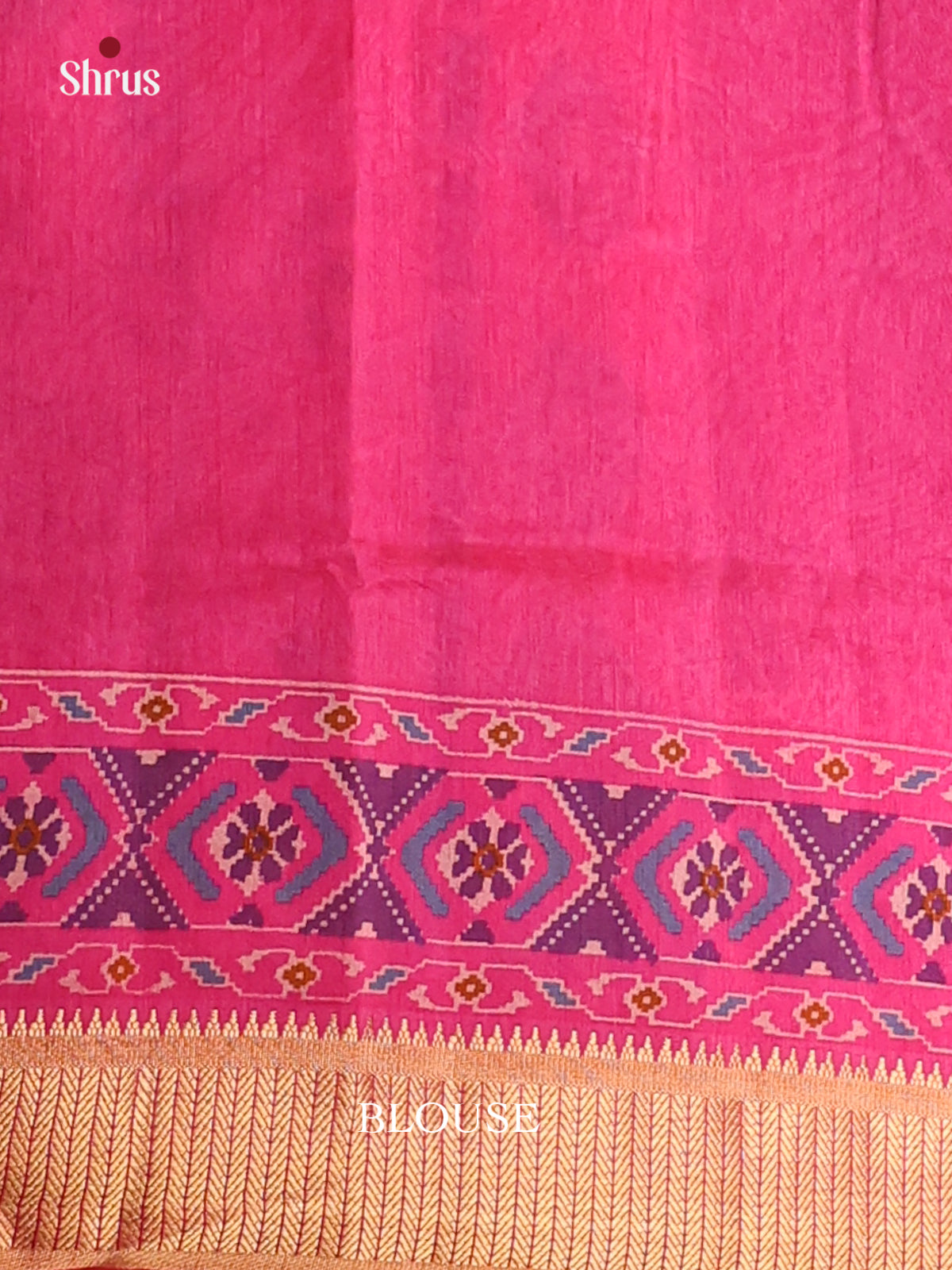 Purple & Pink - Semi Patola Saree - Shop on Shrus.com
