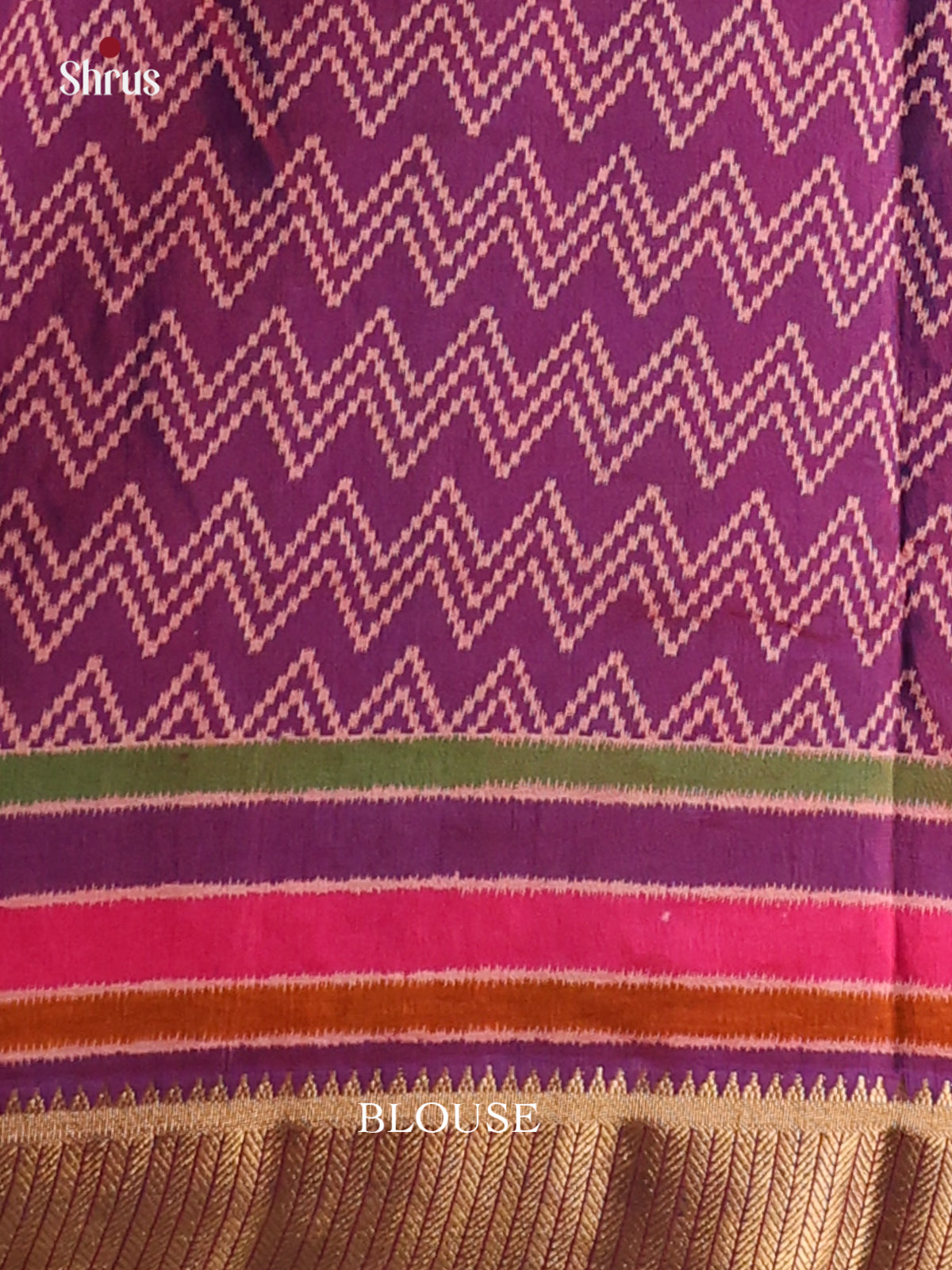 Pink & Purple - Semi Patola Saree - Shop on Shrus.com
