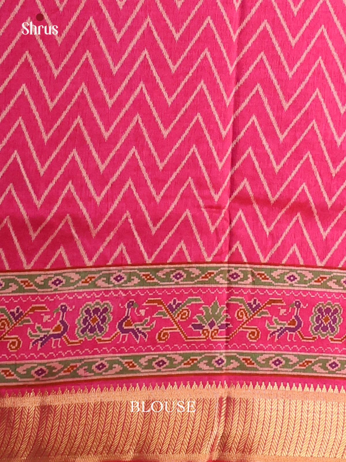 Purple & Pink- Semi Patola Saree - Shop on Shrus.com
