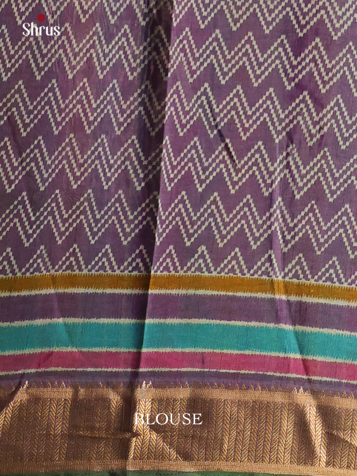 Teal Green & Violet - Semi Patola Saree - DCS18226 - Shop on Shrus.com