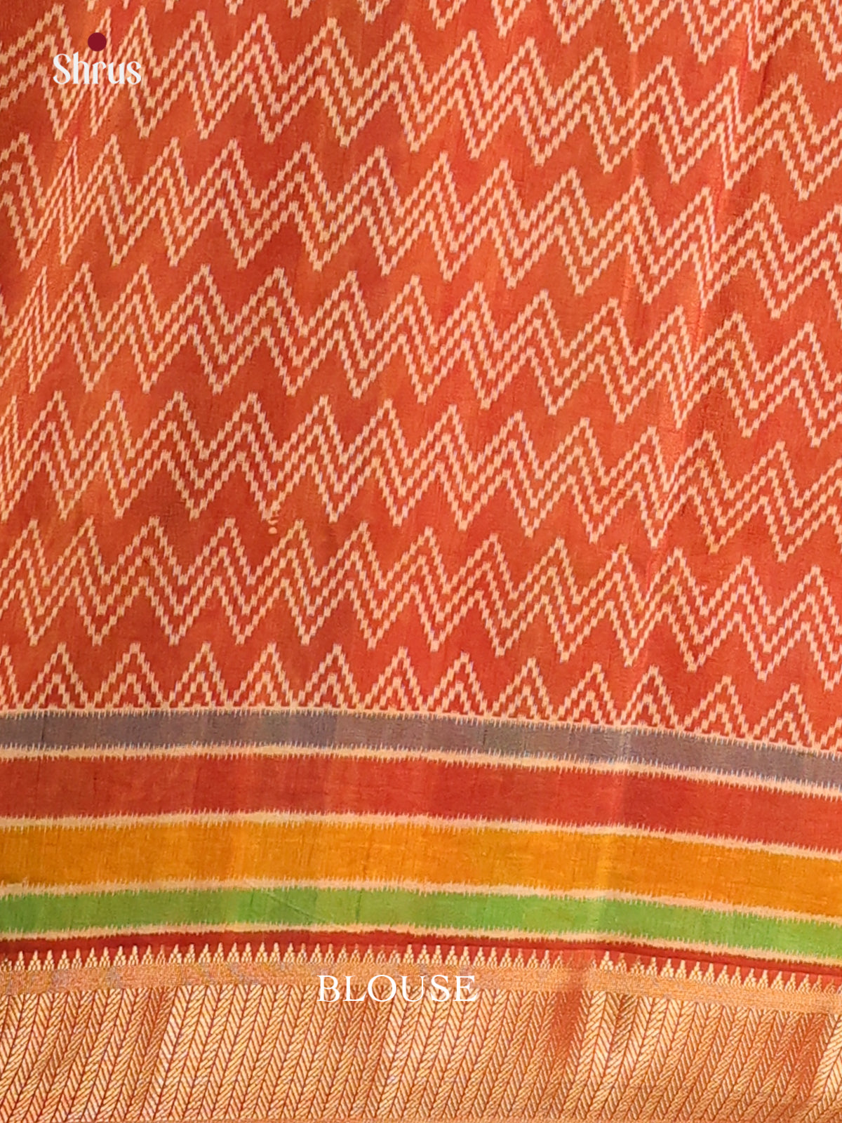 Mustard & Brick- Semi Patola Saree - Shop on Shrus.com