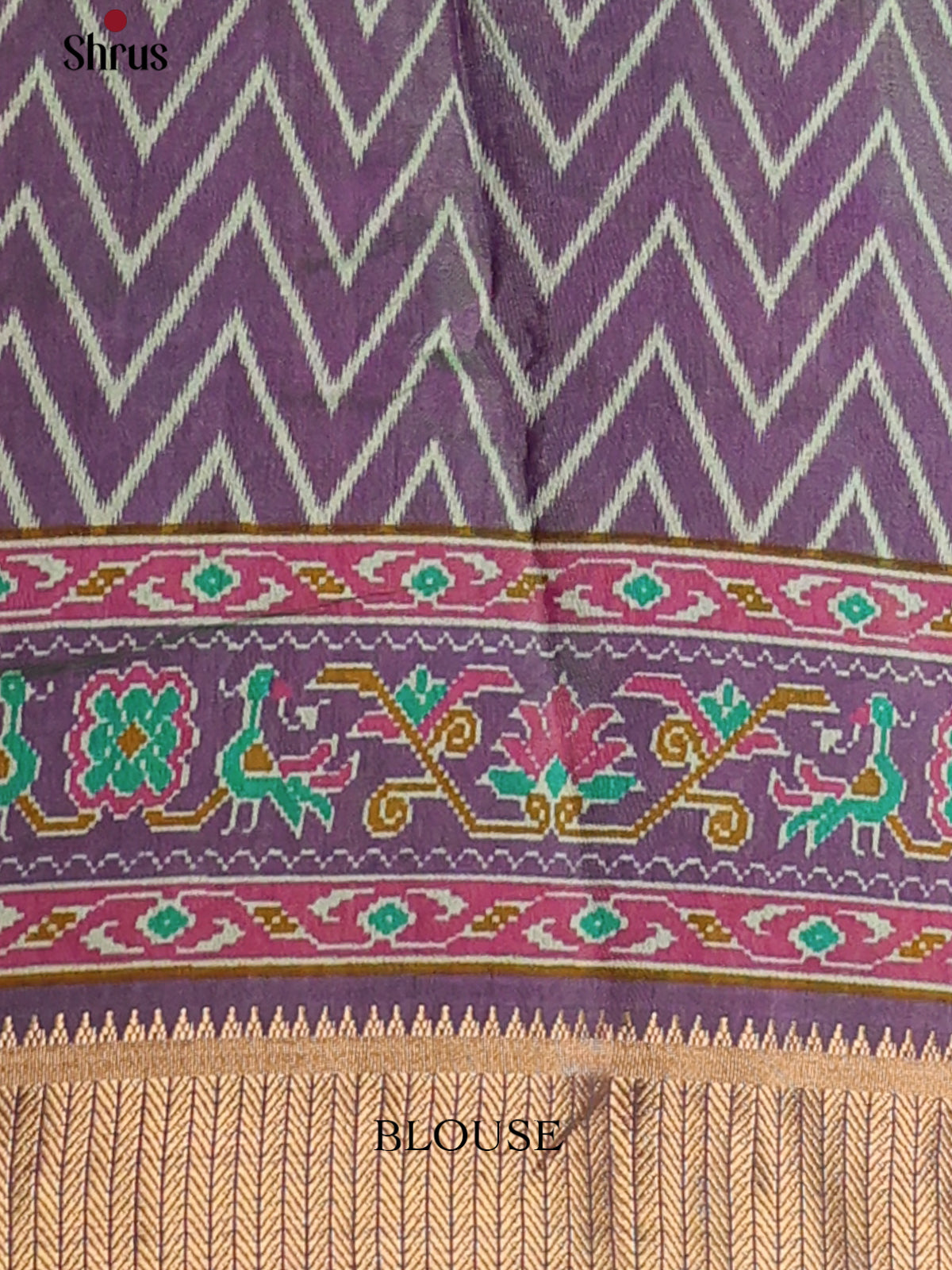 Teal Green & Purple - Semi Patola Saree - DCS18230 - Shop on Shrus.com