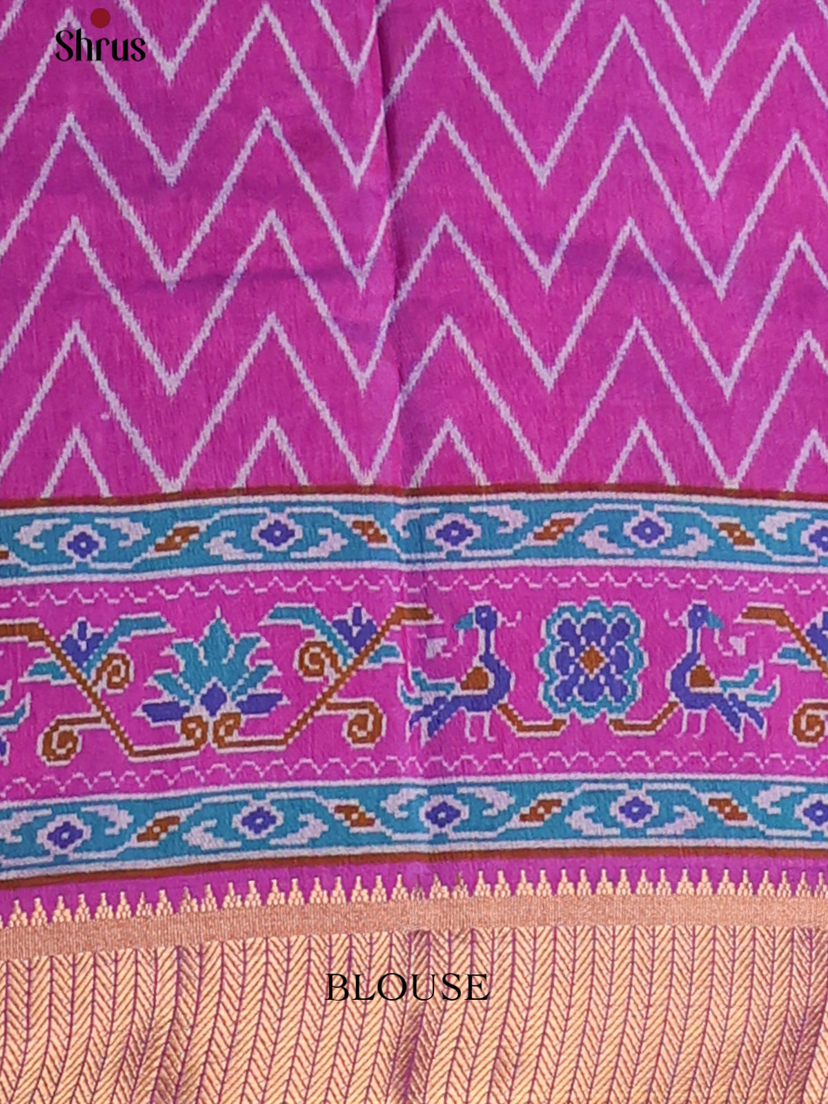 Blue & Purple - Semi Patola Saree - Shop on Shrus.com