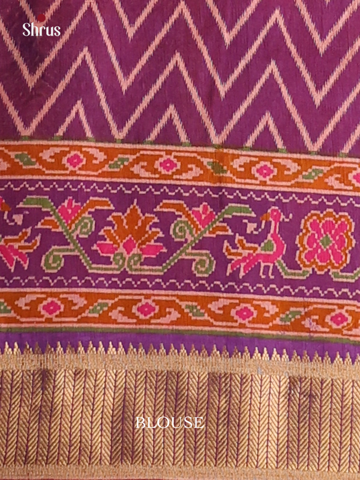 pink & Purple - Semi Patola Saree - Shop on Shrus.com