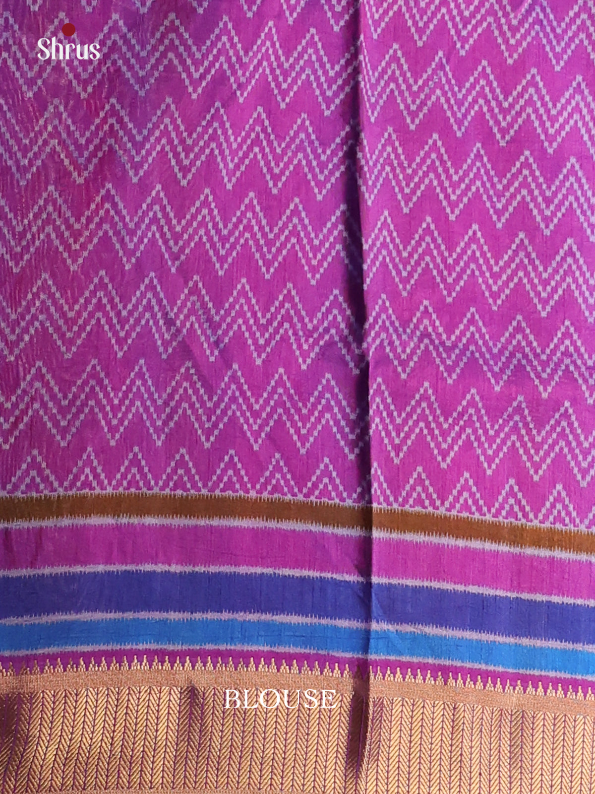 Blue & Purple- Semi Patola Saree - Shop on Shrus.com