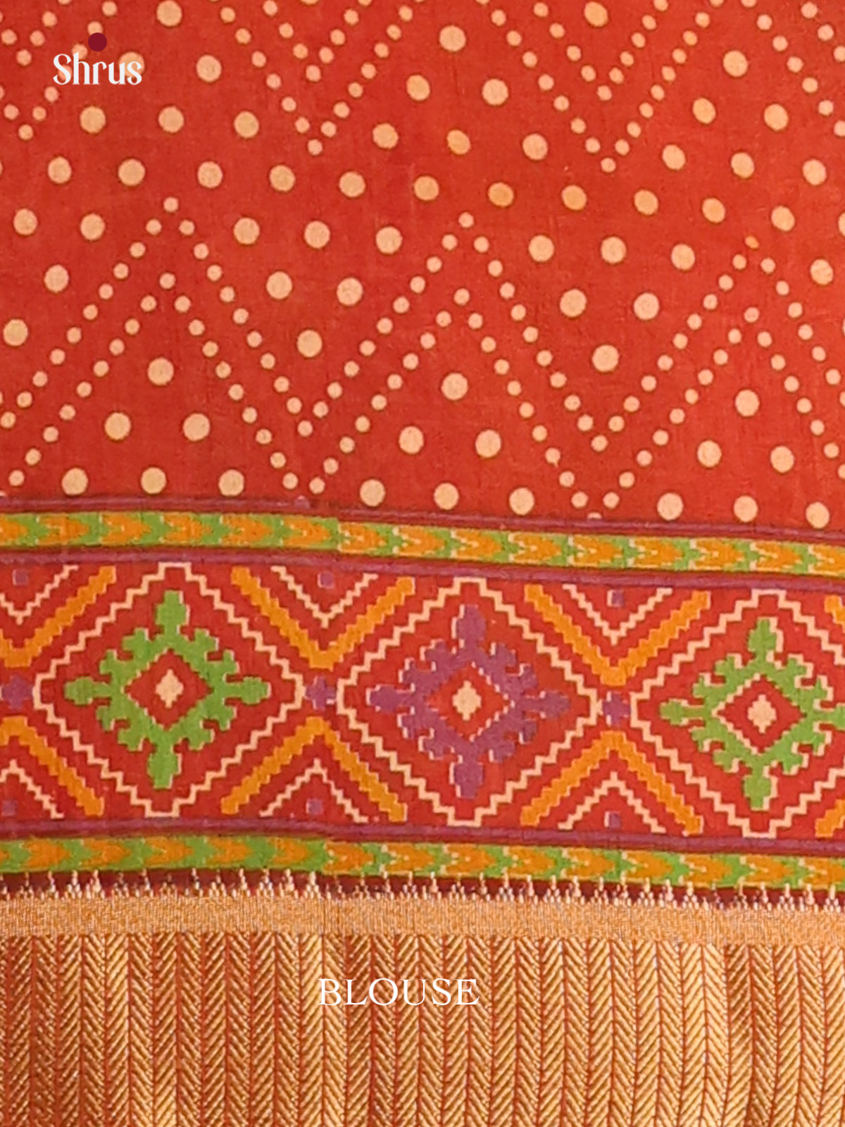 Mustard & Brick - Semi Patola Saree - Shop on Shrus.com