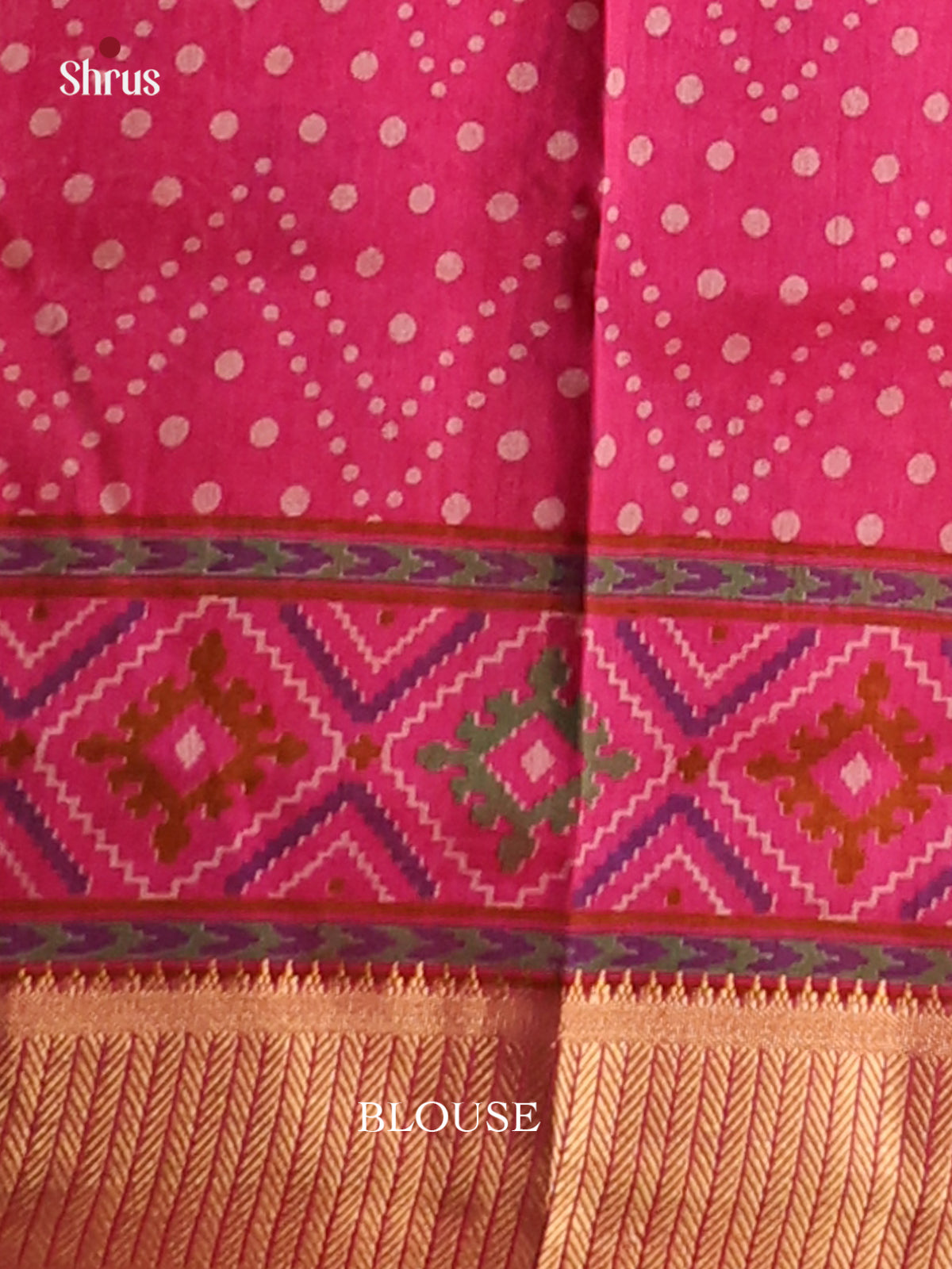 Purple & Pink - Semi Patola Saree - Shop on Shrus.com