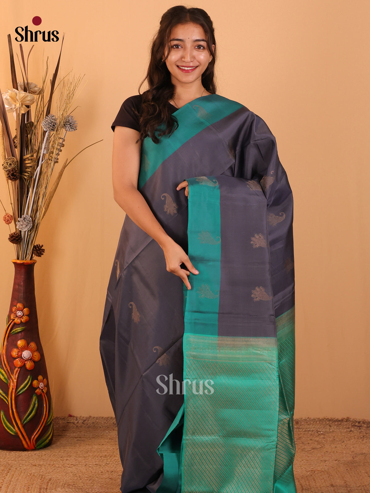 DCS19003 - Softsilk-halfpure Saree - Shop on Shrus.com