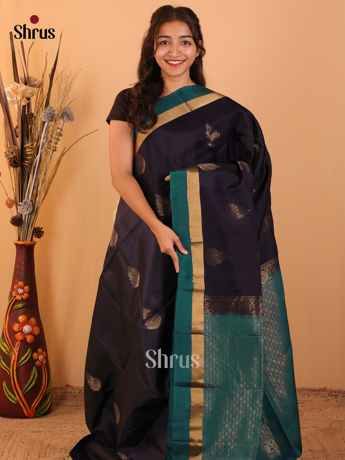 DCS19051 - Softsilk-halfpure Saree - Shop on Shrus.com