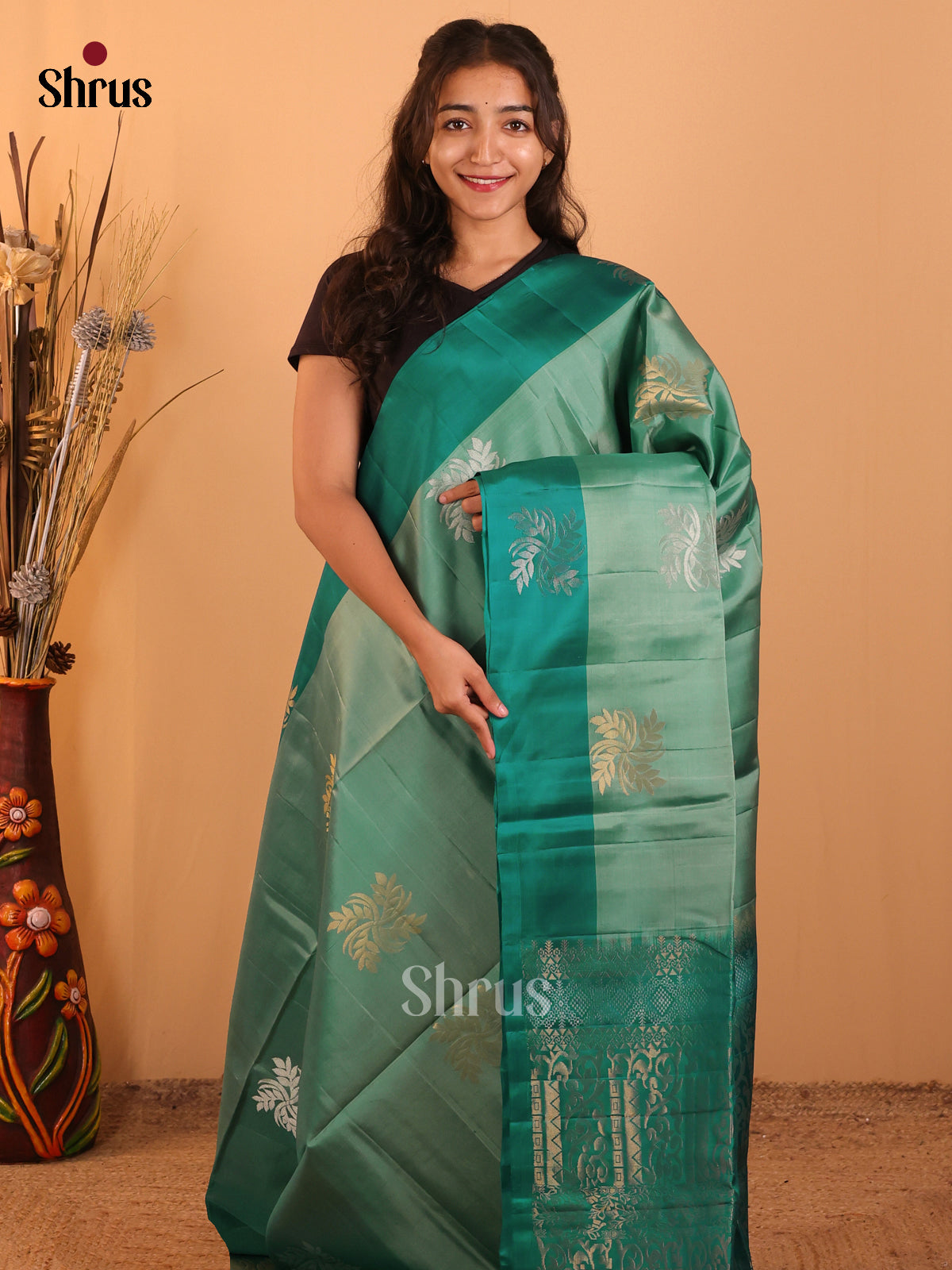 DCS19105 - Softsilk-halfpure Saree - Shop on Shrus.com
