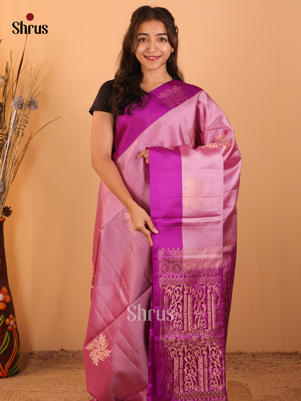 DCS19109 - Softsilk-halfpure Saree - Shop on Shrus.com