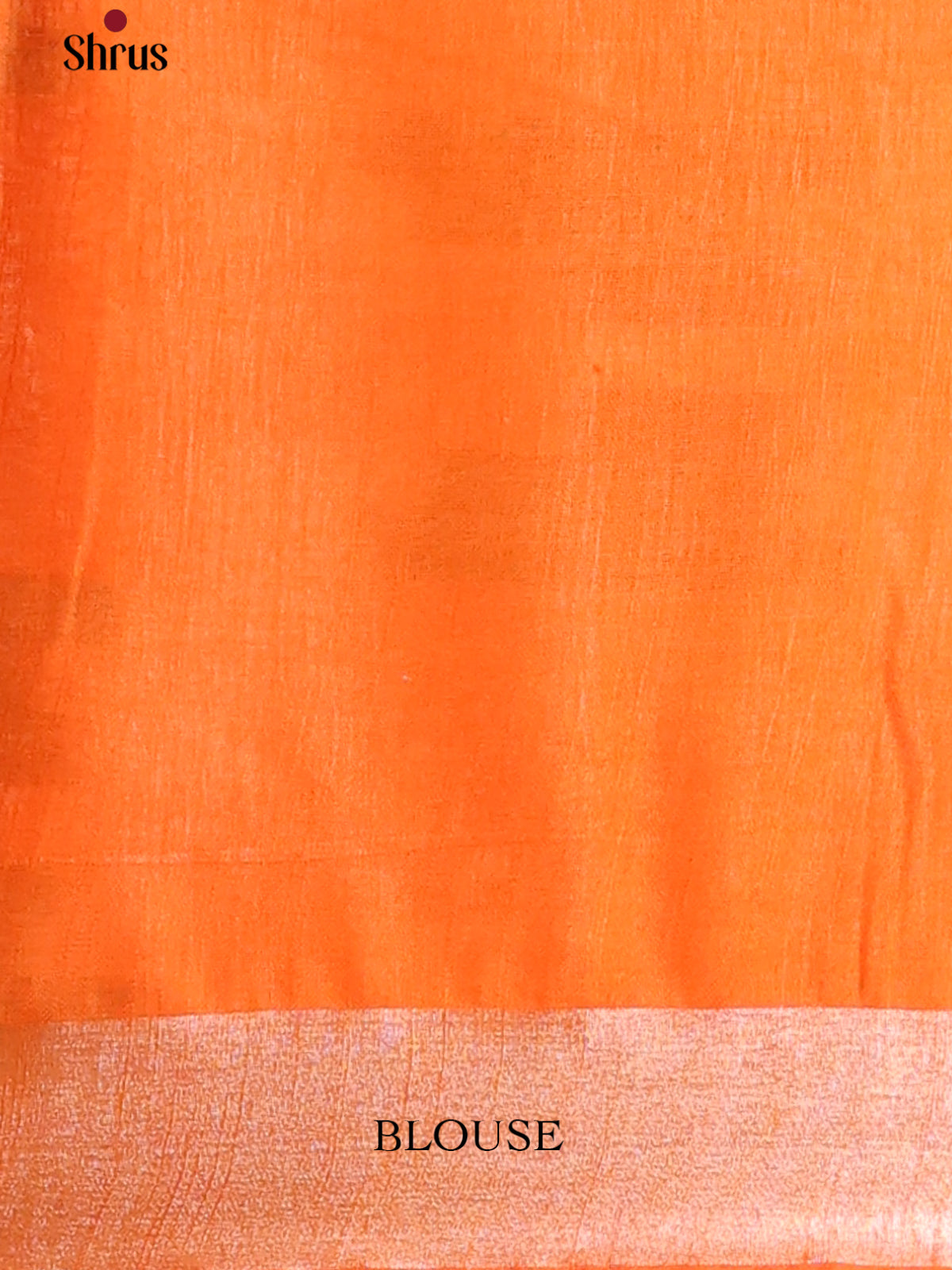 Cream & Orange- Semi Ikkat Saree - Shop on Shrus.com