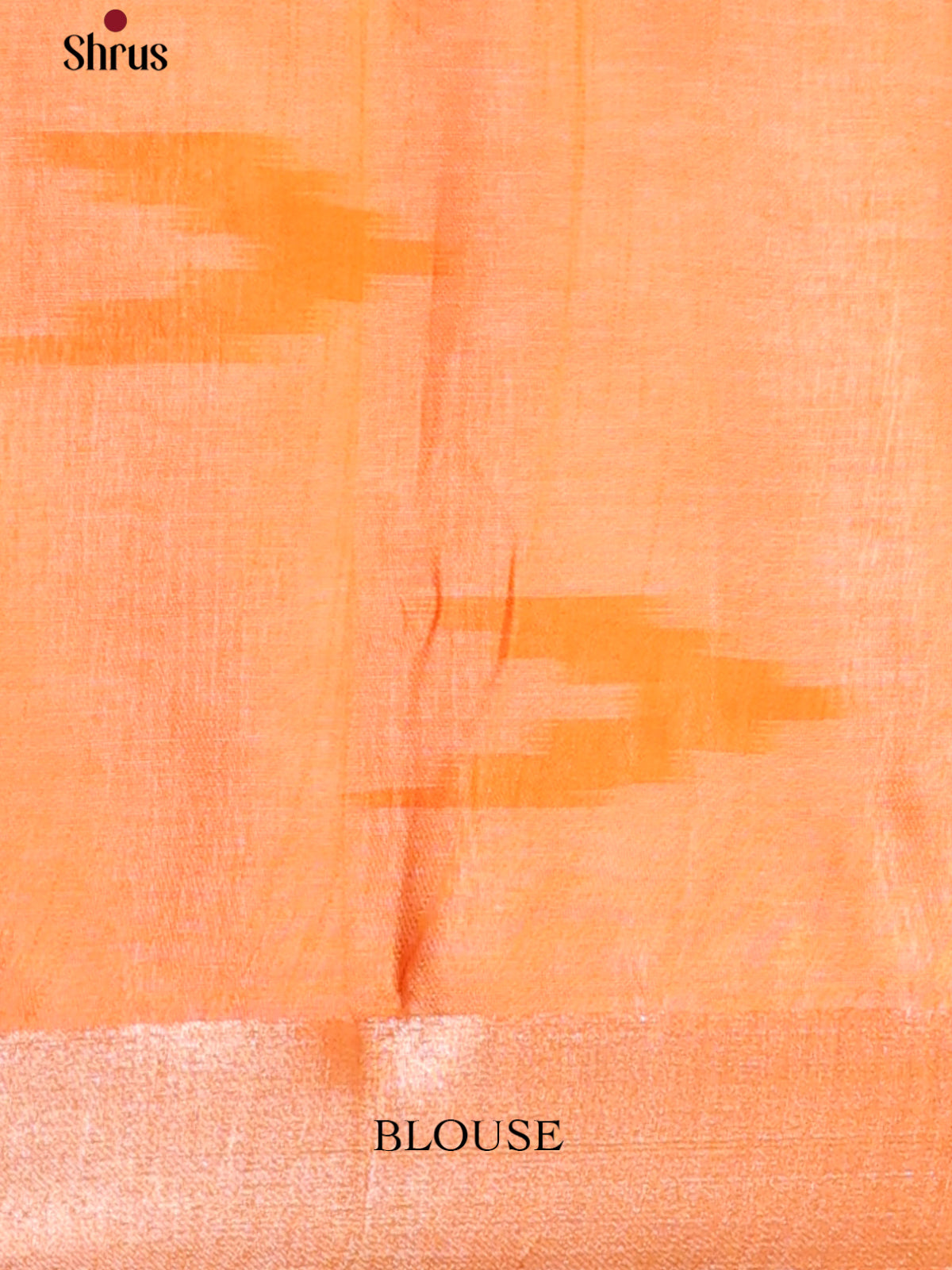 Cream & Orange - Semi Ikkat Saree - Shop on Shrus.com